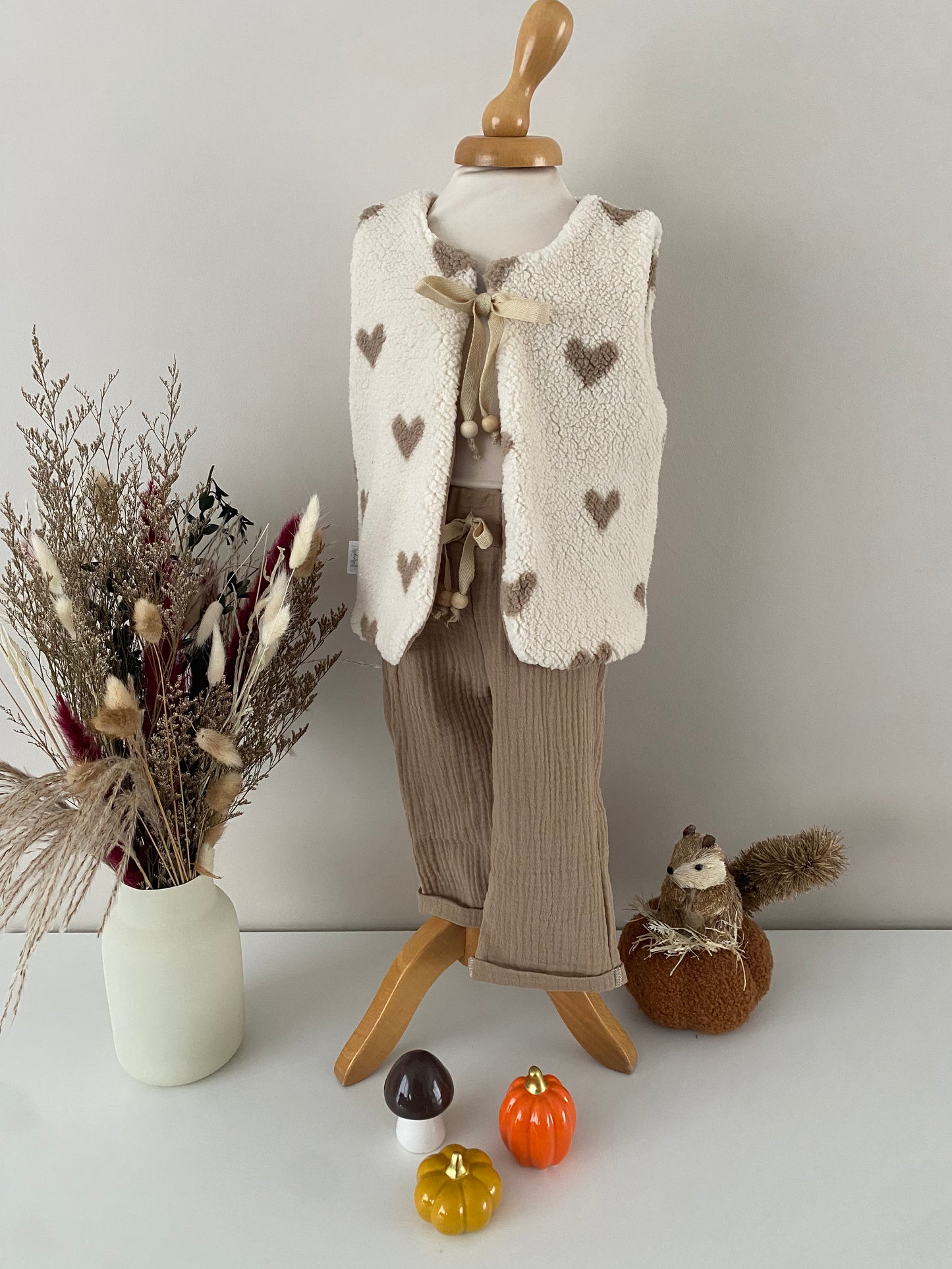 Gilet de berger sherpa coeur