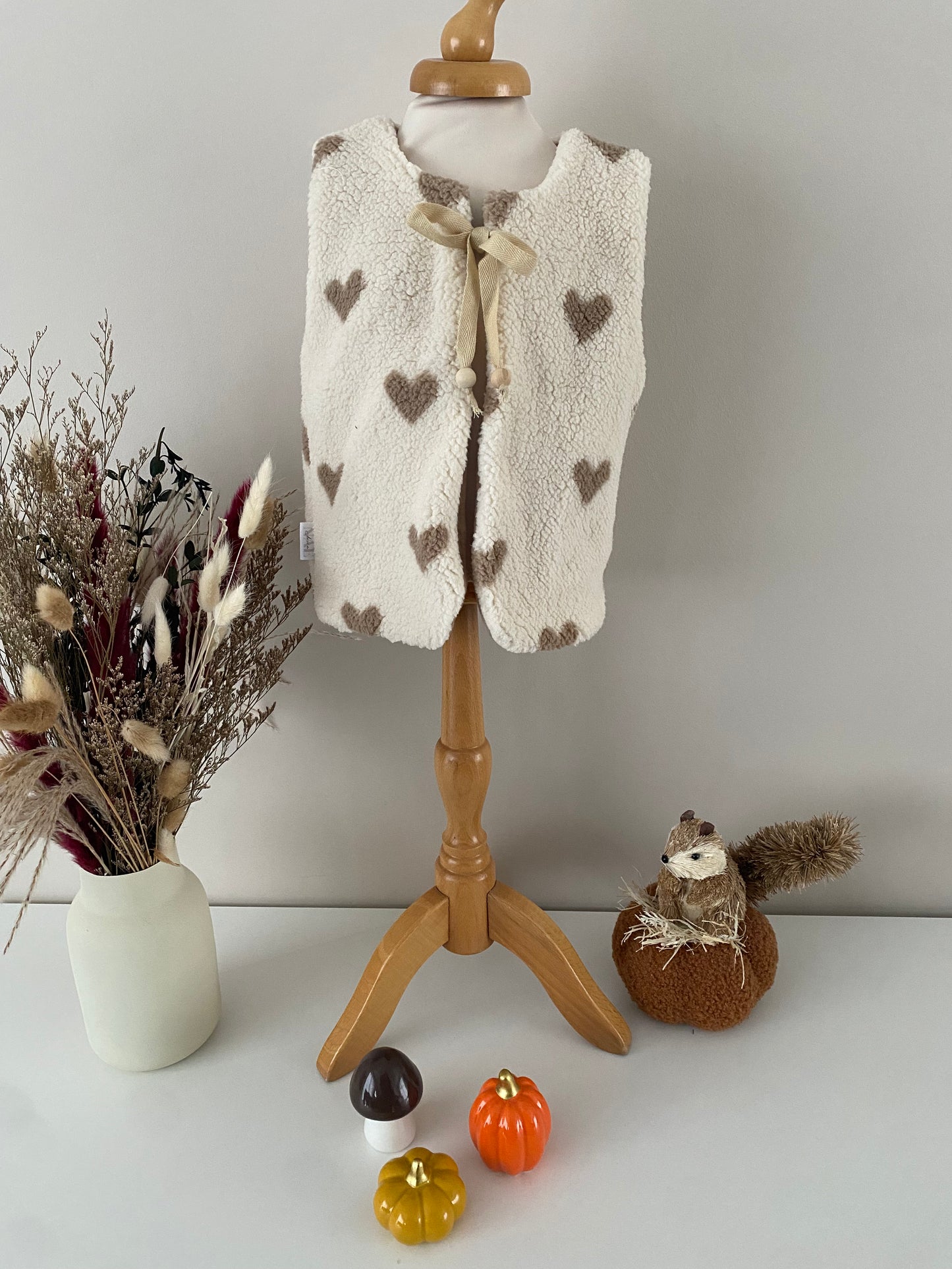 Gilet de berger sherpa coeur
